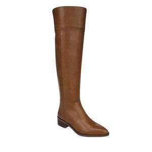 Franco Sarto Women's L-Daya Wide Calf Brown Leather Over the knee Boots Sz 8